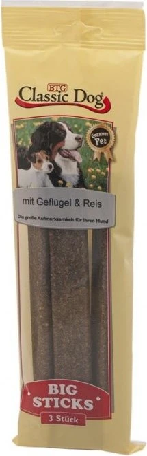 Classic Dog Snack Big Sticks Geflügel & Reis