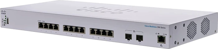 Cisco Business 350 Rackmount 10G Managed Switch, 10x RJ-45, 2x RJ-45/SFP+