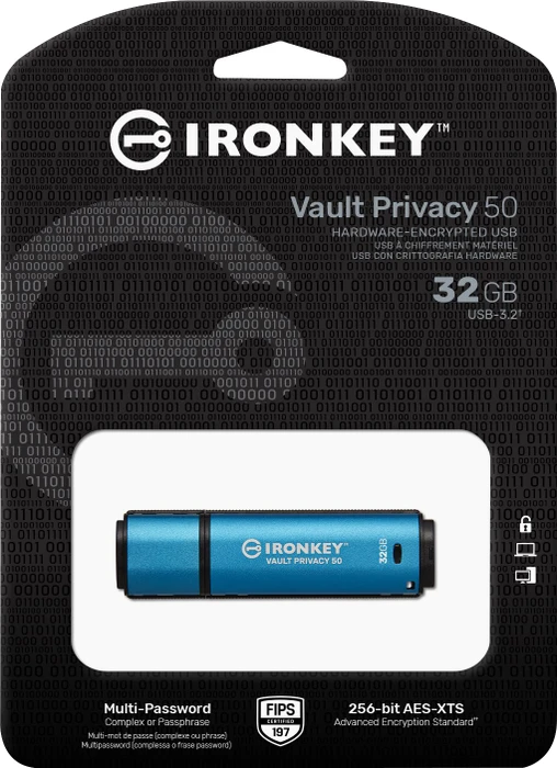 Kingston IronKey Vault Privacy 50 32GB, USB-A, USB 3.2 Gen 1×1