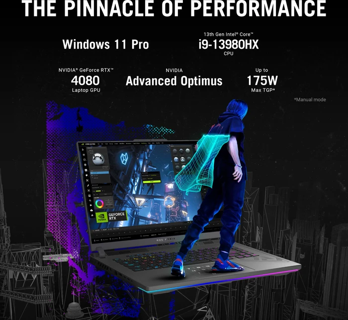 ASUS ROG Strix G18 (2023) G814JV-N6062W, Eclipse Gray, Core i7-13650HX, 16GB RAM, 1TB SSD, GeForce RTX 4060, DE