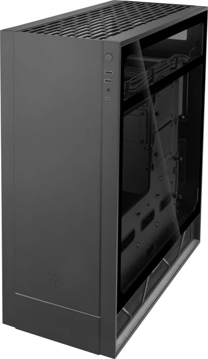 SilverStone Alta F1 Black, schwarz, Glasfenster