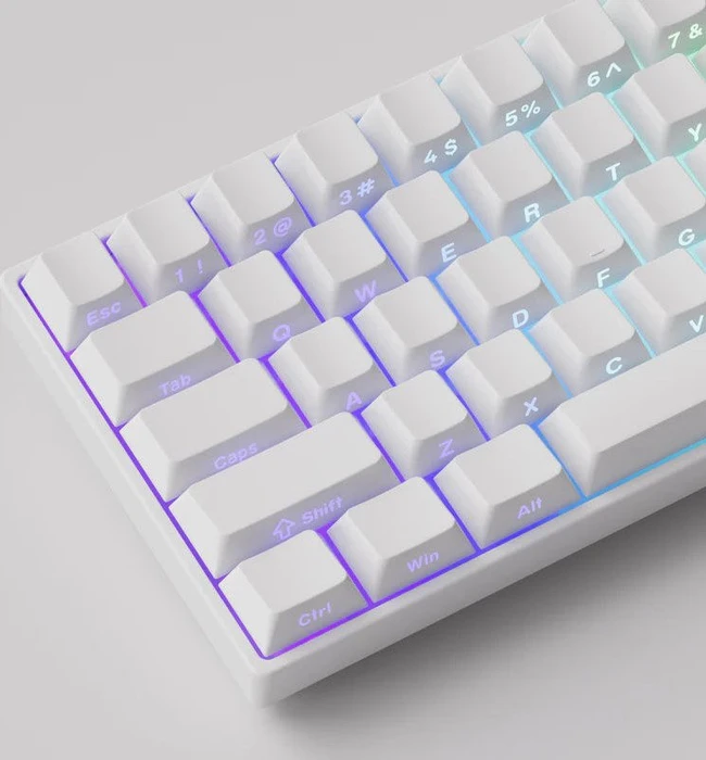 Akko MonsGeek FUN60 Pro HE Wireless, weiß, LEDs RGB, hot-swap, Akko Glare Magnetic, USB/Bluetooth, US