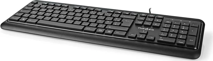 Nedis Multimedia Tastatur, schwarz, USB, FR