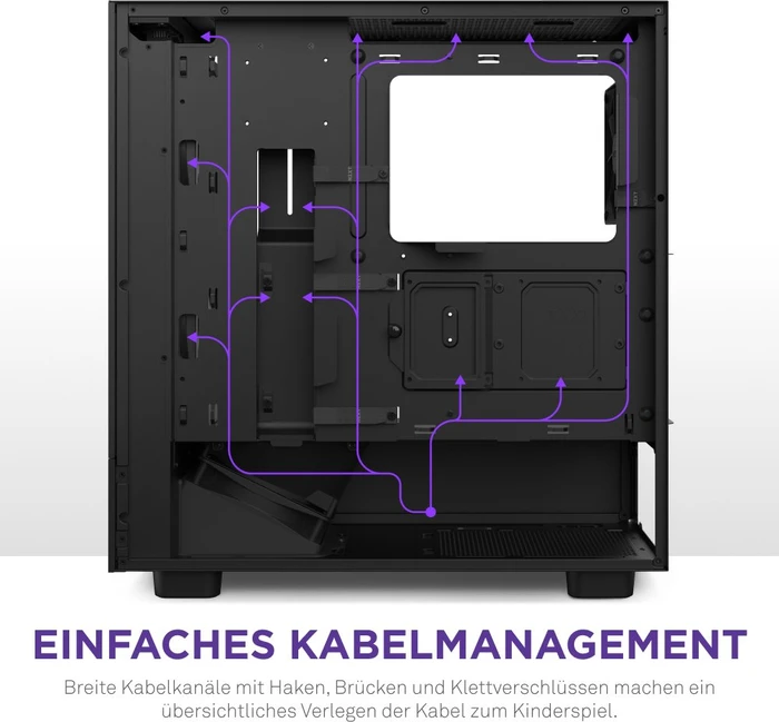 NZXT H5 Flow RGB, schwarz, Glasfenster