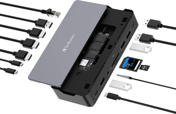 Verbatim USB-C Pro Docking Station CDS-15SSD, USB-C 3.1 [Buchse]