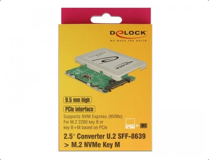 DeLOCK U.2 2.5" -> M.2 PCIe