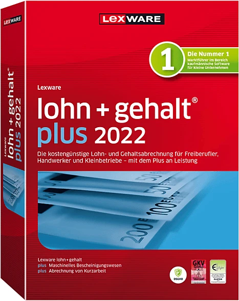 Lexware Lohn+Gehalt Plus 2022 Jahresversion (deutsch) (PC)
