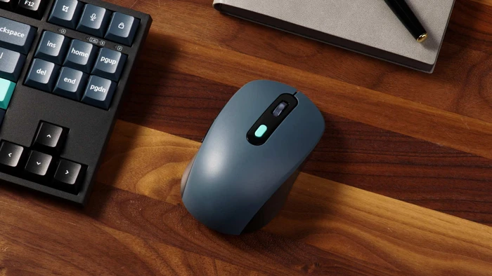 Keychron BM25 Wireless Mouse Space Gray blau/schwarz, USB/Bluetooth