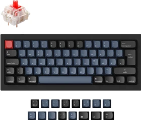 Keychron Q4, 60% Layout, LEDs RGB, Carbon Black, Gateron G Pro RED, USB, DE