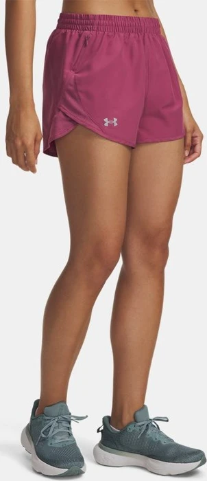 Under Armour Fly By 8cm Hose kurz fuchsia dusk/reflective (Damen)