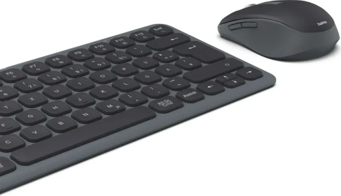 Hama WKM-500 Multi-Device-Tastatur-Maus-Set, klein, schwarz, USB/Bluetooth, DE