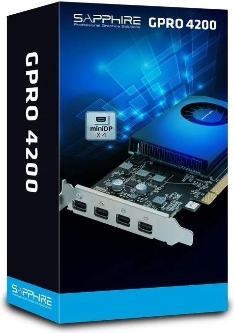 Sapphire GPRO 4200, 4GB GDDR5, 4x mDP, lite retail