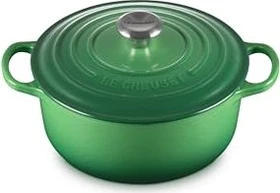 Le Creuset Signature Gusseisen Bräter rund 20cm 2.4l bamboo green