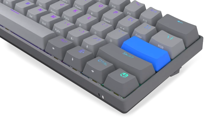 Endorfy Thock V2 Compact Wireless, PBT, grau, LEDs RGB, hot-swap, Endorfy YELLOW, USB/Bluetooth, US