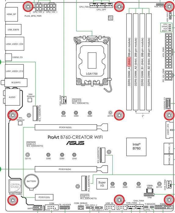 ASUS ProArt B760-Creator WIFI (Intel 1700)