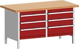 Bott Cubio Werkbank 150x84x75cm rot