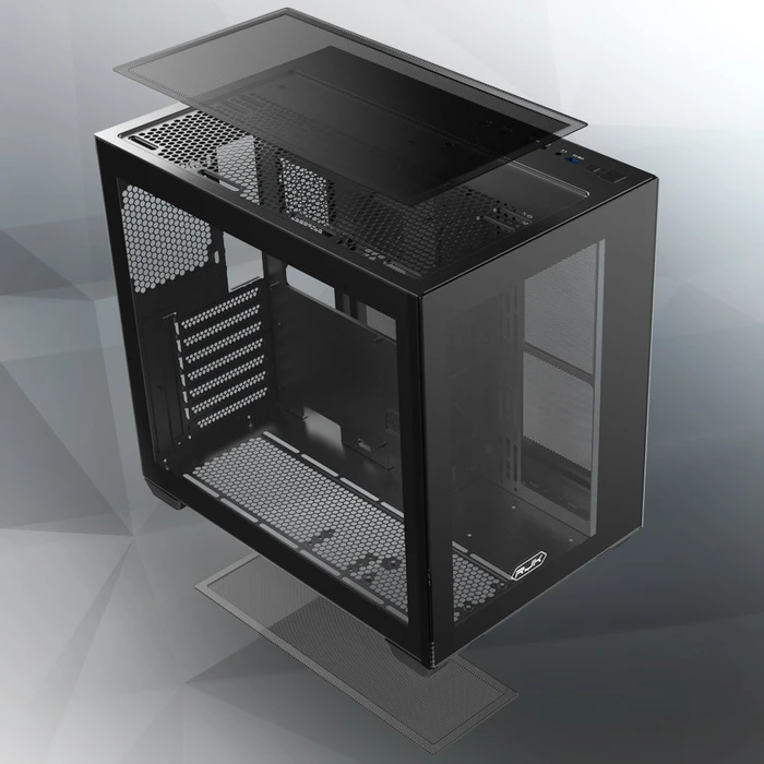 Raijintek Paean C7 TG4 Black, schwarz, Glasfenster