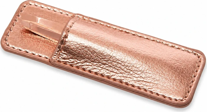 Tweezerman Mini Slant Pinzette mit Etui rose gold