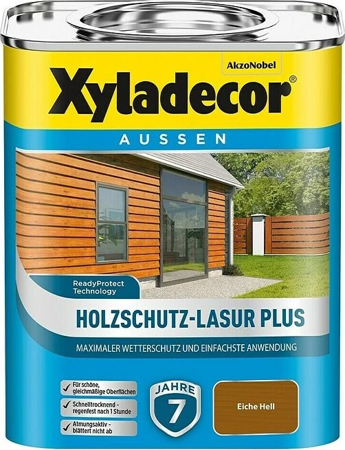 Xyladecor Holzschutz-Lasur eiche hell, 750ml