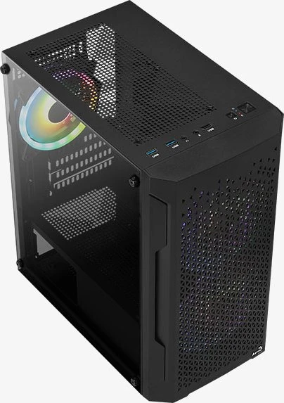 AeroCool Trinity Mini, Lüfter LED RGB, Glasfenster