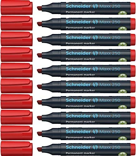 Schneider Maxx 250 Permanentmarker rot, 10er-Pack