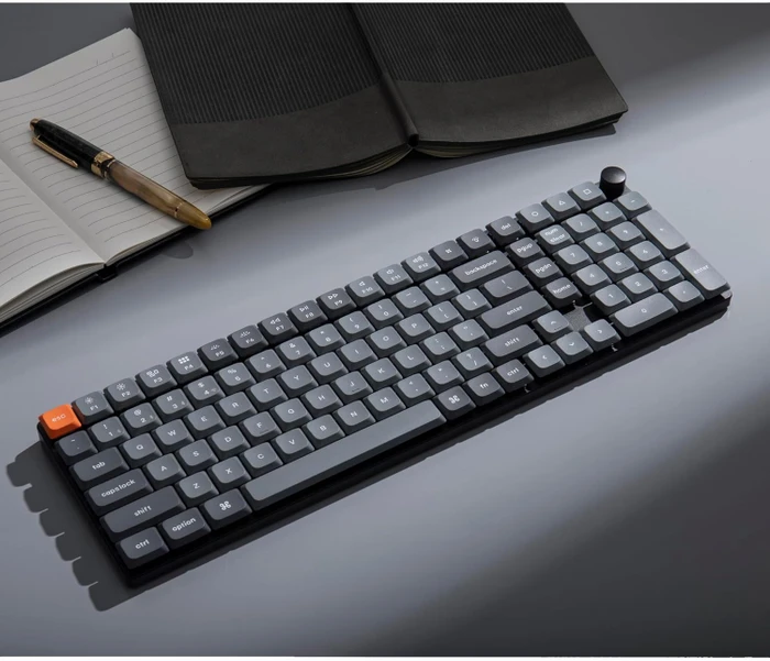Keychron K17 Max, grau, LEDs weiß, Gateron LOW PROFILE 2.0 RED, USB/Bluetooth, US