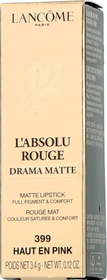 Lancôme L'Absolu Rouge Drama Matte Lippenstift 399 haut en pink, 3.6g