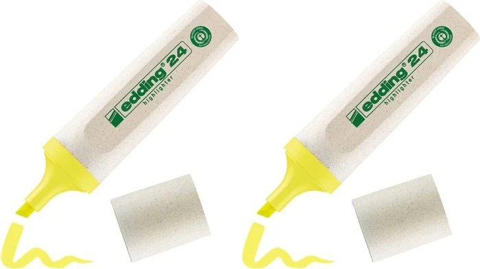 edding EcoLine 24 Highlighter neongelb, 2er-Pack