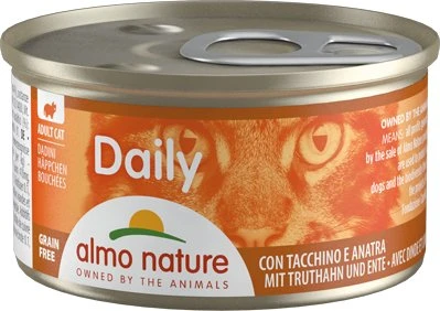 almo nature Daily Cats, 85, Häppchen mit Pute und Ente, 85g