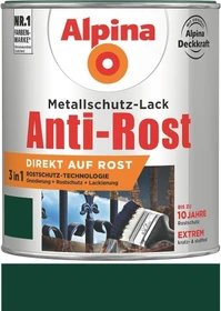 Alpina Farben Metallschutz-Lack Anti-Rost außen dunkelgrün glänzend, 2.5l