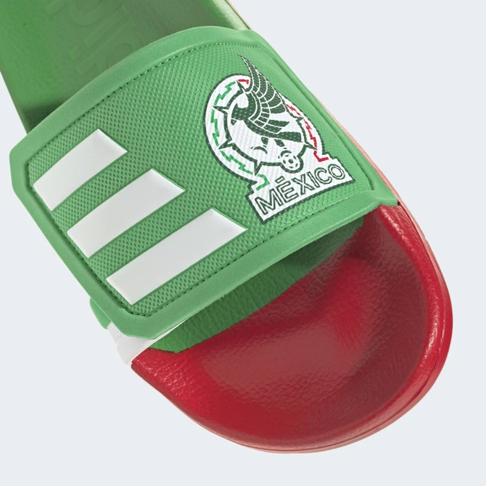 adidas TND Adilette vivid green/cloud white/scarlet