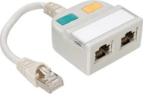 Telegärtner T-Adapter S Cat.5e, geschirmt, 1x RJ-45-Stecker auf 2x RJ-45-Buchse (J00029A0013)