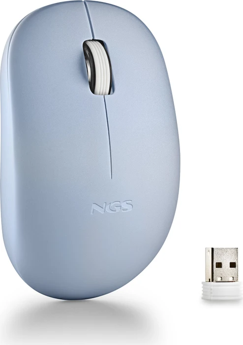 NGS Fog Pro Silent Wireless Mouse blau, USB