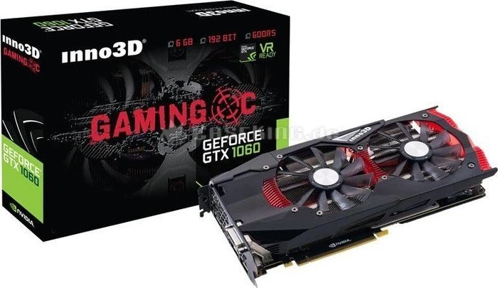 INNO3D GeForce GTX 1060 Gaming OC, 6GB GDDR5, DVI, HDMI, 3x DP