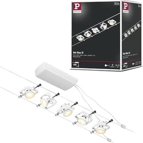 Paulmann CorDuo Mac II Basisset Seilsystem Spot GU5.3 weiß, 5 Stück