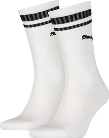 Puma Crew Heritage Stripe Socken weiß, 2 Paare (Damen)