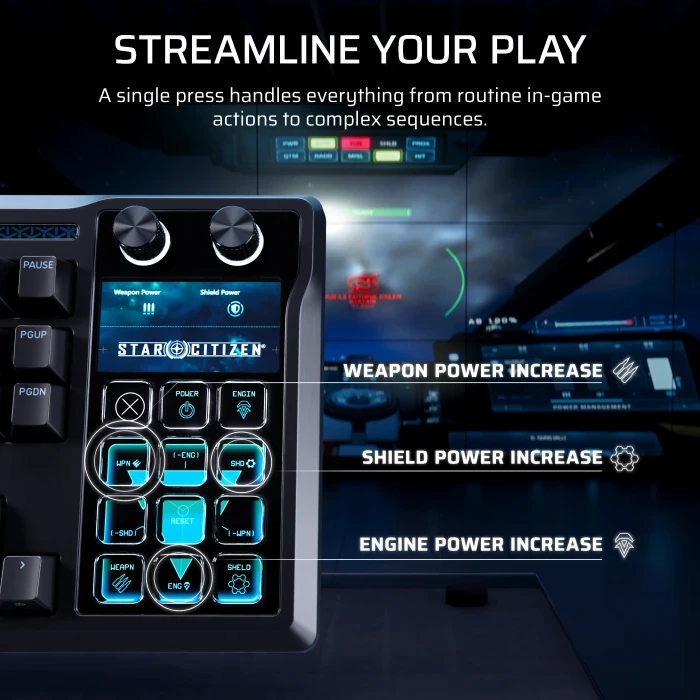 Corsair Galleon 100 SD mit integriertem Stream Deck, schwarz, LEDs RGB, MLX Pulse, USB, UK