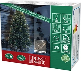 Konstsmide Lichterkette 90 Sterne kupfer LED 90x warmweiß