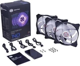 Cooler Master MasterFan Pro 140 Air Pressure RGB, LED-Steuerung, Lüftersteuerung, 140mm, 3er-Pack