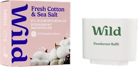 Wild Deodorant Stick Fresh Cotton & Sea Salt Refill, 40g