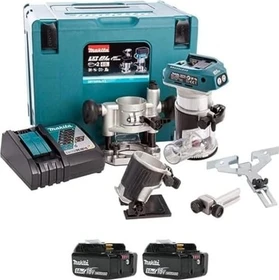 Makita DRT50RTJX2 Akku-Oberfräse inkl. MAKPAC + 2 Akkus 5.0Ah + Zubehör