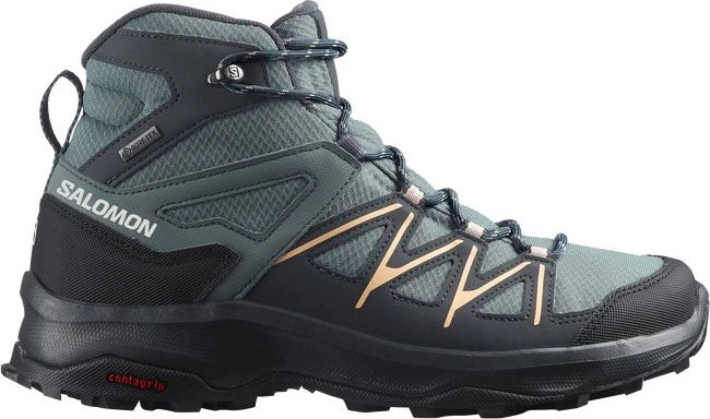 Salomon Daintree Mid Gore-Tex stormy weather/ebony/almond cream (Damen)