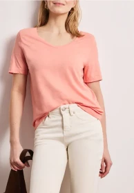 Street One Basic Gerda T-Shirt kurzarm light apricot (Damen)