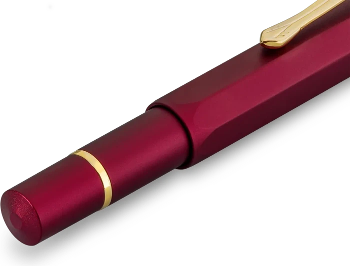 Kaweco Piston Sport AL Solo bordeaux/gold, rechte Hand, extra fein