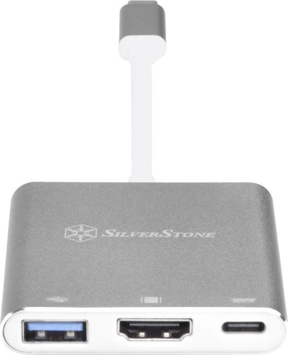 SilverStone EP08 USB 3.0 Typ-C auf HDMI Adapter, silber