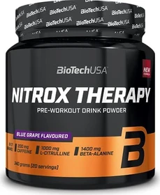 BioTech USA Nitrox Therapy Pre Workout Blaue Traube 340g