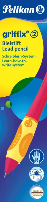 Pelikan griffix 2 Druckbleistift HB 2mm graphit, cherry, Rechtshänder