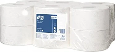 Tork Premium Mini Jumbo Großrollen-Toilettenpapier 2-lagig weiß, 12 Rollen