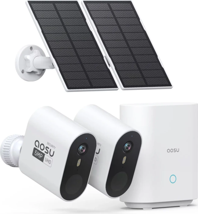 Aosu SolarCam System Max, inkl. Solarpanel/Hub, 2er-Pack
