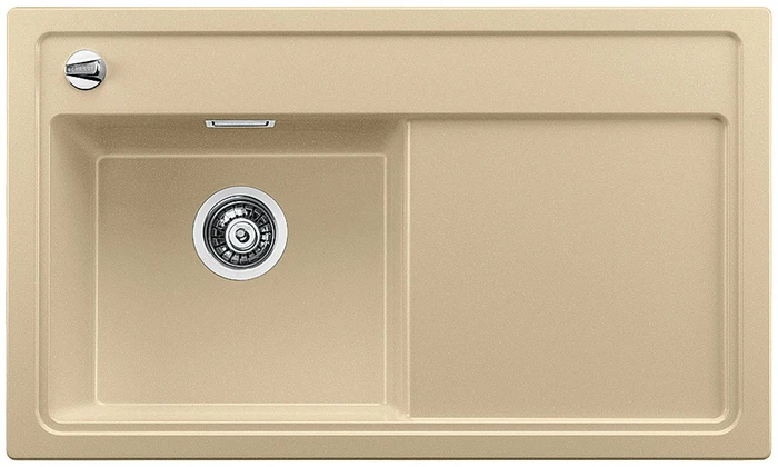 Blanco Zenar 45 S Becken links mit Ablauffernbedienung champagner inkl. Glasschneidebrett